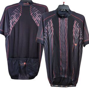 Funkier Bike Black Cycling Jersey Short‎ Sleeve Shirt Size L